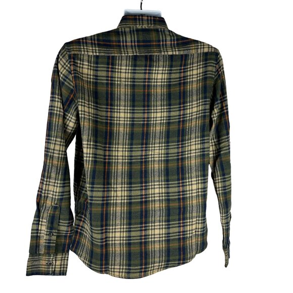 Tailor Vintage Luxe Performance Mens Army Telluride Plaid Flannel Shirt Size S - Picture 2 of 7